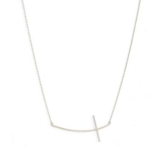 Splendid Iris Long Cross Necklace