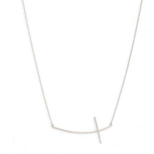Women's Splendid Iris Long Cross Necklace