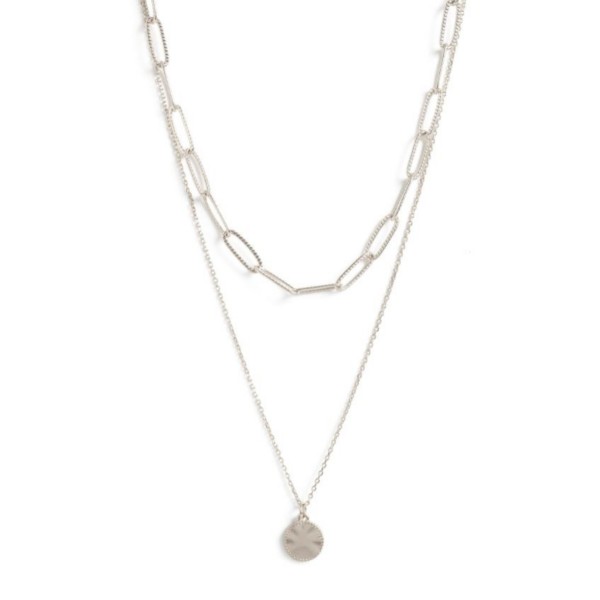 Women's Splendid Iris Double Layer Chain Necklace product image