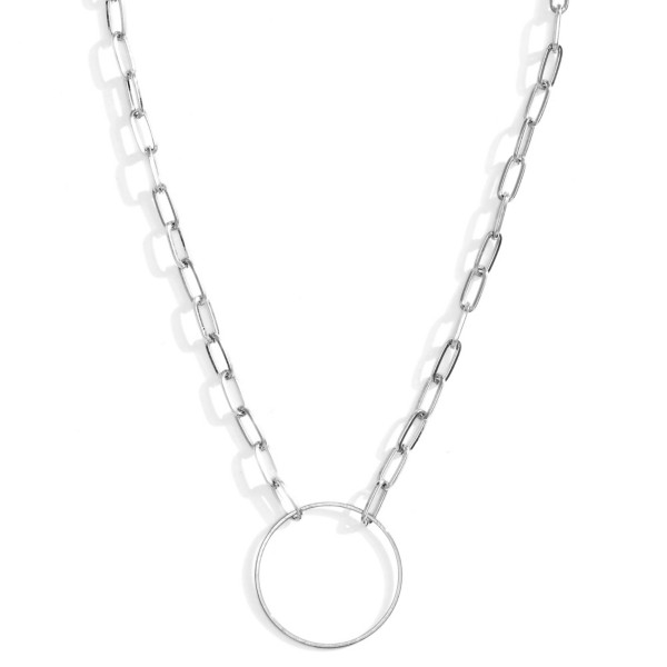 Women's Splendid Iris Ring Chain Necklace product image