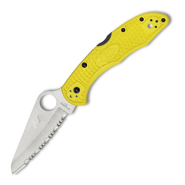 SPYDERCO Salt 2 C88SYL2 Lock Back Yellow Pocket Knife