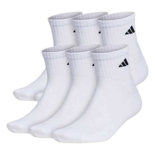 Men's adidas Cushioned 6 Pack Quarter Running Socks