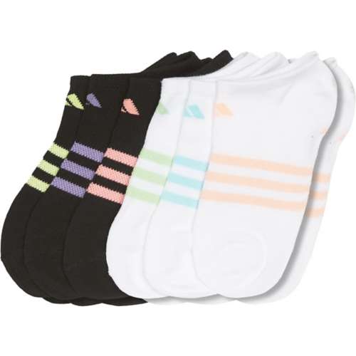 Girls' adidas Superlite 6 Pack No Show Socks