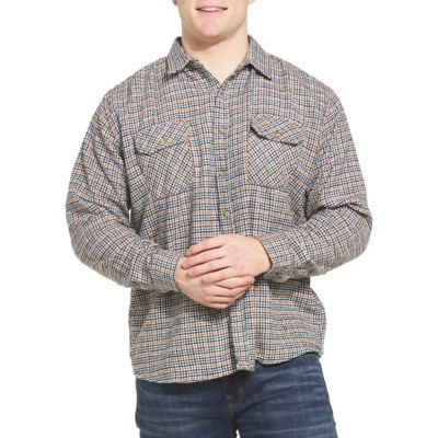 Men's American Outback Plaid Flannel Long Sleeve Button Up Shirt