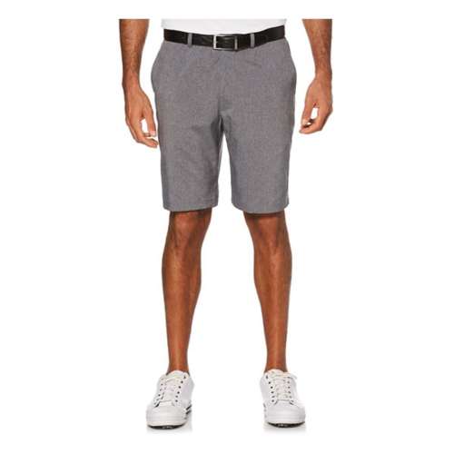 Men's PGA Tour Flat Front Active Waistband Heathered Golf Chino Shorts