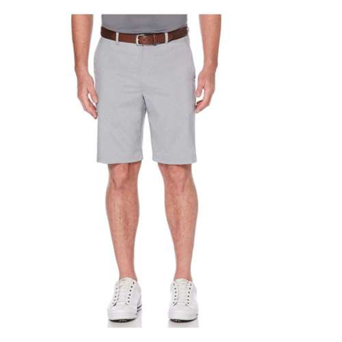 Men's PGA Tour Flat Front Active Waistband Heathered Golf Chino Shorts