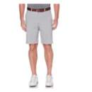Men's PGA Tour Flat Front Active Waistband Heathered Golf Chino Shorts