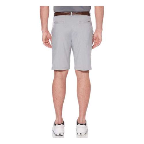 Men's PGA Tour Flat Front Active Waistband Heathered Golf Chino Shorts