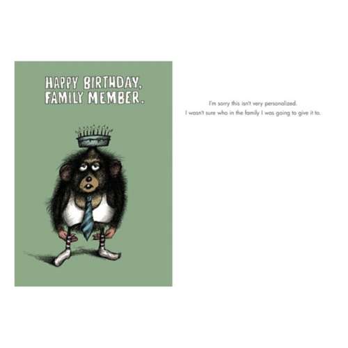 Bald Guy Greetings Happy Birthday, Family Member Card