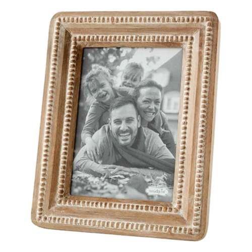 Mud Pie Large Beaded Wood Picture Frame- 5x7