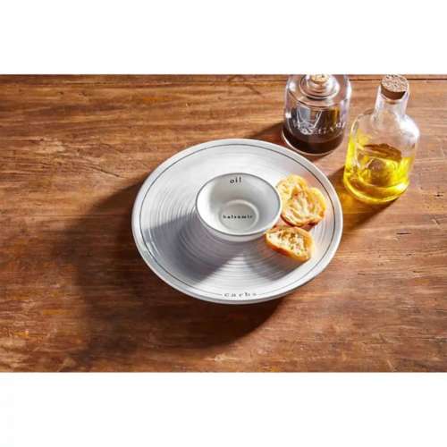 Mud Pie Bread And Oil Serving Dish