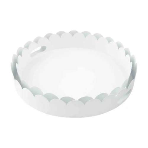 Mud Pie Nested Scalloped Metal Tray Set