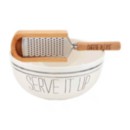 Mud Pie Serve It Up Bowl And Cheese Grater Set