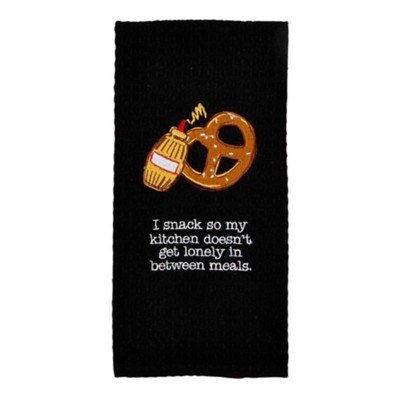 Mud Pie Snack Embroidered Towel