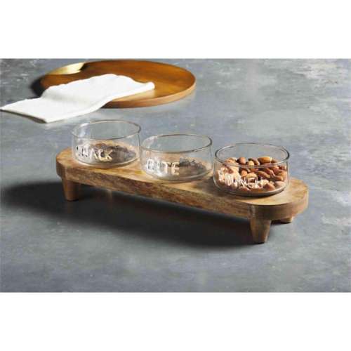 Mud Pie Snack Bowl And Stand Set