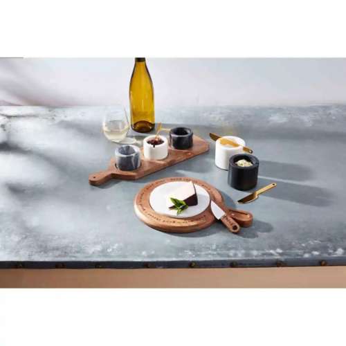 Mud Pie Marble Inset Cheese Board Set