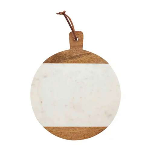 Mud Pie Round Marble And Wood Board