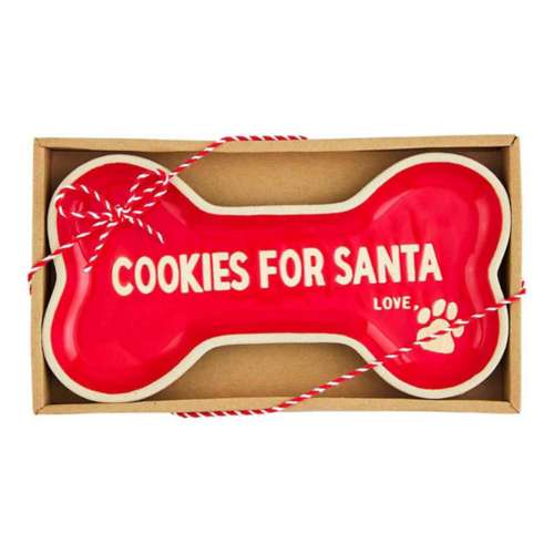 Mud Pie Dog Bone Cookies For Santa Plate