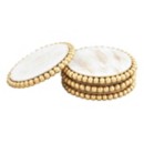 Mud Pie Gold Bead Coaster Set