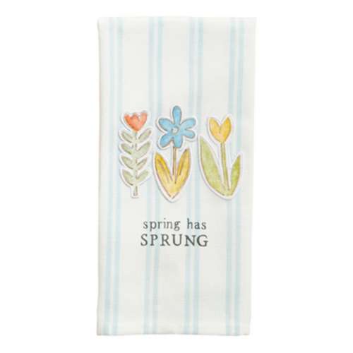 Mud Pie Three Flowers Patch Towel