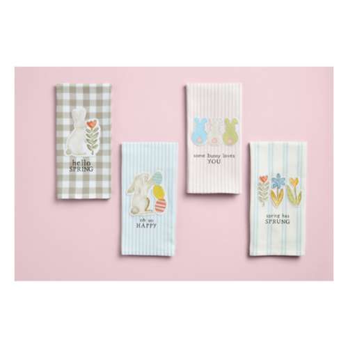 Mud Pie Three Flowers Patch Towel