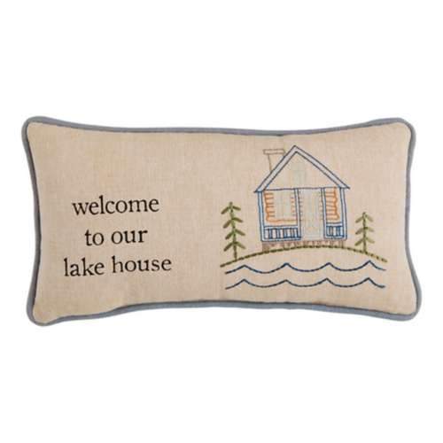 Mud Pie Welcome Embroidered Pillow