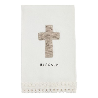 Mini Cuscino Con Gancio Mud Pie 'Blessed' - 15,2 X 30,5 Cm, Tela E Lana, Decorazione Autunno - copertina