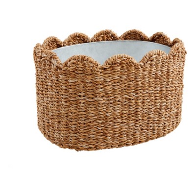 Mud Pie Scallop Woven Party Tub