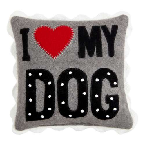 Mud Pie Love Dog Mini Felted Pillow