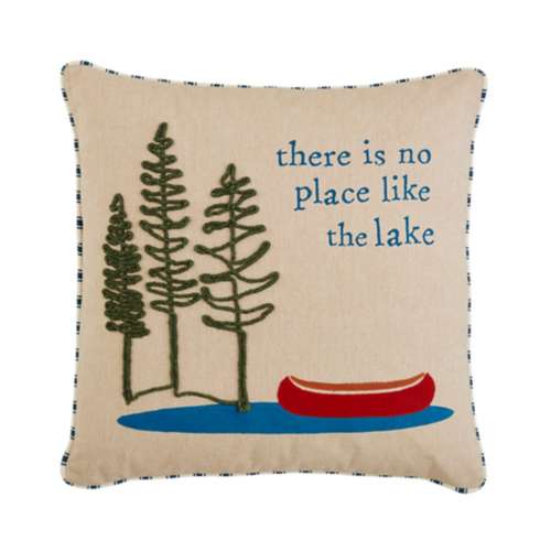 Mud Pie There Is Applique Lake Pillow