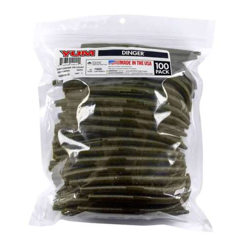 5 Stick Senko Style Black 100 count bag bulk Bass Plastic Worms