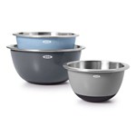 OXO 3 Piece Stainless Steel Mixing Bowl Set - Thumbnail 1 of 5