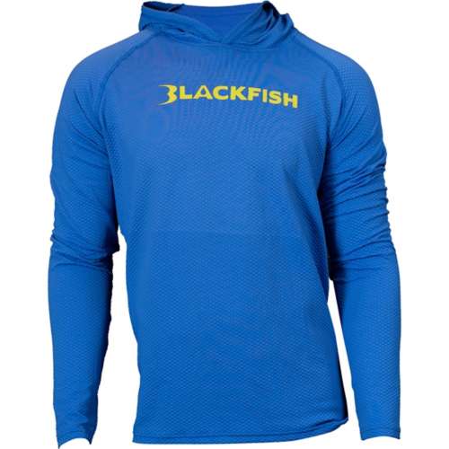 Men's Blackfish Coolcharge UPG Angler Sun PLUS hoodie Long Sleeve Hooded T-Shirt