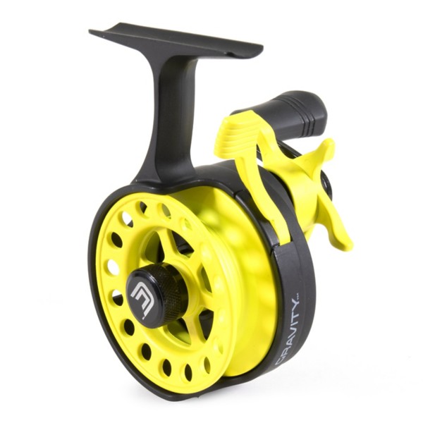 CLAM Gravity Left Inline Ice Fishing Reel Acid