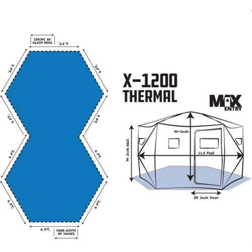 Clam X1200 Thermal Double Hub Ice Shelter