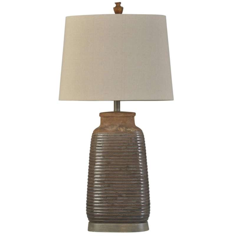 StyleCraft Home Collection Armond Brown Traditional Ceramic Table Lamp