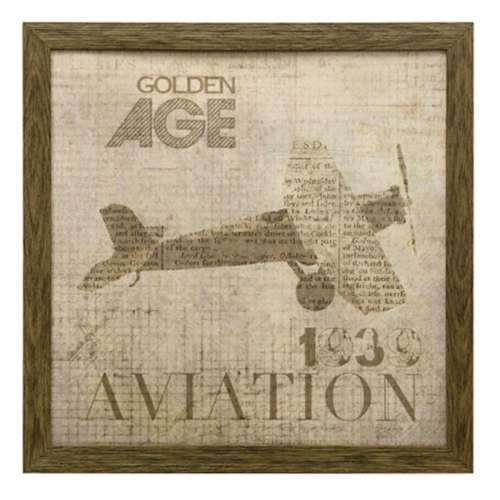 Rod Cases & Sleeves Framed Golden Age  Aviation Print Under Glass