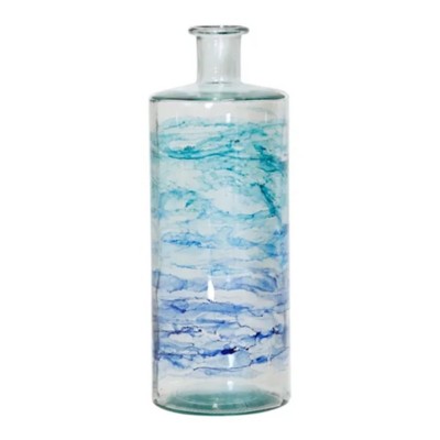 StyleCraft Home Collection Jarron Blue/Clear Pequeno Vase
