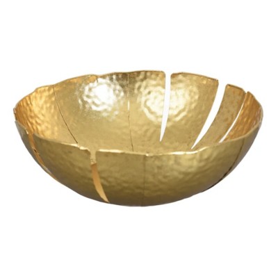 StyleCraft Home Collection Gold Metal Bowl