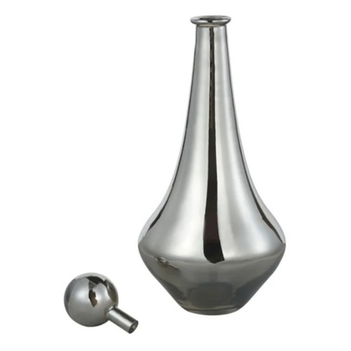 StyleCraft Home Collection Smoke Gray Plated Glass Bottle - Primary Image