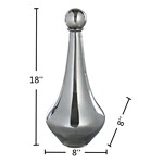 StyleCraft Home Collection Smoke Gray Plated Glass Bottle - Thumbnail 4 of 5