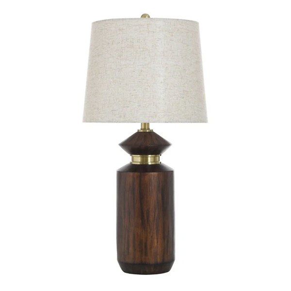 StyleCraft Home Collection Mahogany Poly Table Lamp