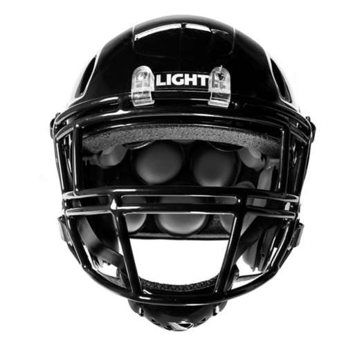 Light Helmets Youth Composite Metallic LS2 Football Helmet, Kids, XL, Silver