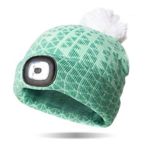 Night Scope Kids Hide & Seek Rechargeable LED Pom Hat Green Peppermint