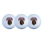 Team Effort Montana Grizzlies 3 Pack Golf Balls - Thumbnail 1 of 2