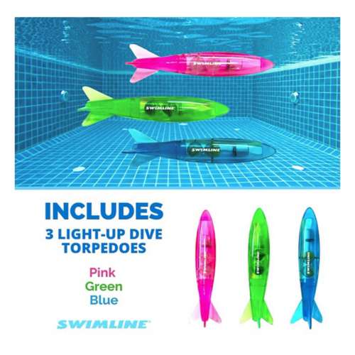 Swimline Torpedo Light Up 3-Pack Diving Toy