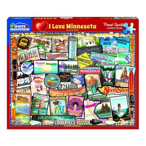 White Mountain I Love Minnesota 1000 Piece Puzzle