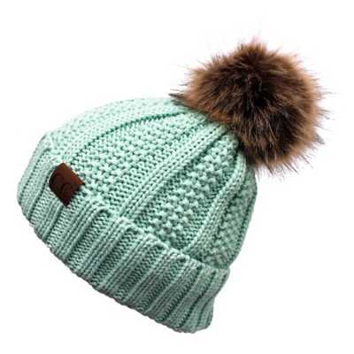 Many Colors! NWT Boutique KIDS Sherpa Lined Fur Pom CC Beanies