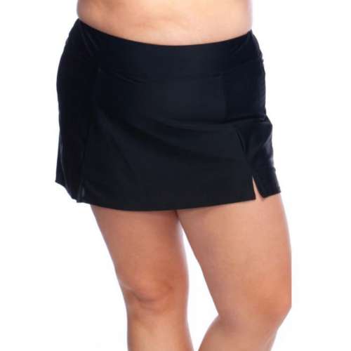 Women's Maxine Plus Solid Waist Band Skort Swimsuit