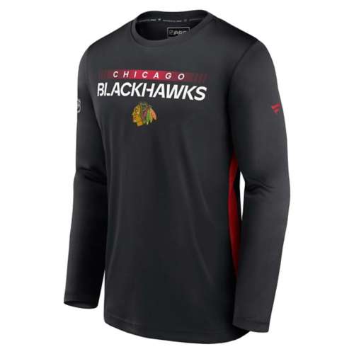 Women's Fanatics Branded Black Chicago Blackhawks Take The Shot Long Sleeve Lace-Up V-Neck T-Shirt
